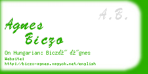 agnes biczo business card